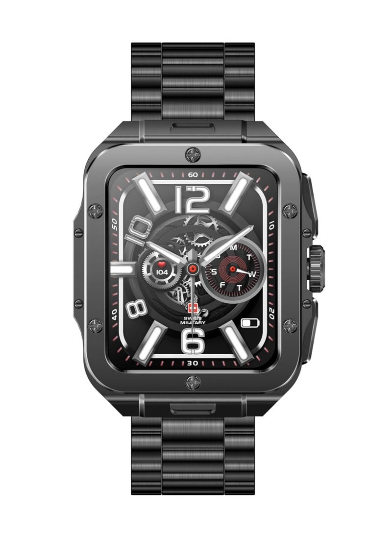 Swiss Military Alps 2 Smartwatch with Call Features, Music Playback, 1000 Songs Storage, IP67, Fitness & Health, Magnetic Charging, 7-12 Days Battery Life, iOS/Android Compatible - Gun Metal - pzsku/Z88159EC0ED3D39D12BBCZ/45/_/1699878789/f989618a-8ccd-4987-a129-f5069221687f