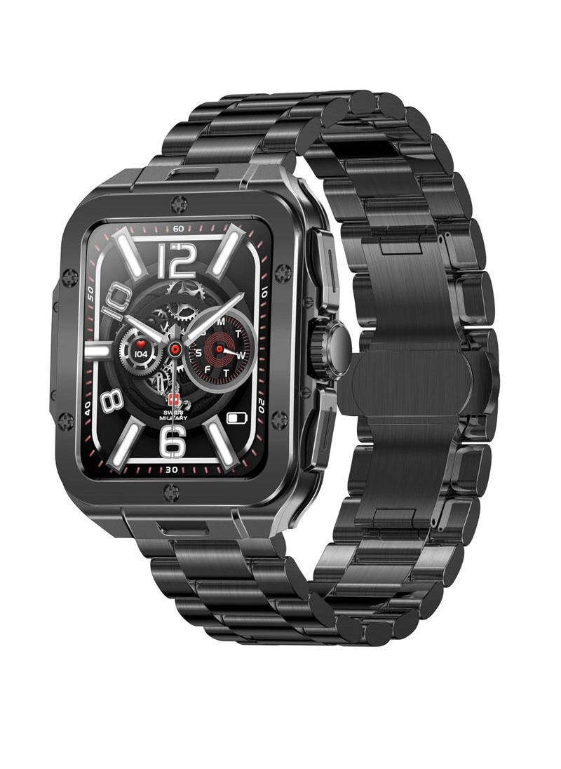Swiss Military Alps 2 Smartwatch with Call Features, Music Playback, 1000 Songs Storage, IP67, Fitness & Health, Magnetic Charging, 7-12 Days Battery Life, iOS/Android Compatible - Gun Metal - pzsku/Z88159EC0ED3D39D12BBCZ/45/_/1699878790/7c7f852d-fc02-4306-8ebe-22e168eefbb8