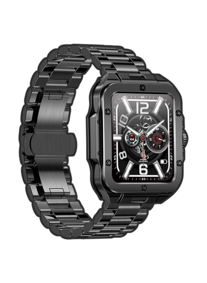 Swiss Military Alps 2 Smartwatch with Call Features, Music Playback, 1000 Songs Storage, IP67, Fitness & Health, Magnetic Charging, 7-12 Days Battery Life, iOS/Android Compatible - Gun Metal - pzsku/Z88159EC0ED3D39D12BBCZ/45/_/1699878790/ae1e2df2-8eca-4804-898b-17feb9daa2a6