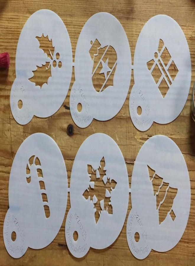 Designer Stencils Holiday Cupcake and Cookie Stencil Tops, Beige/semi-transparent, Fits 2" circle - Image 3