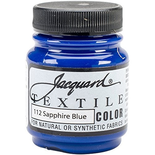 Jacquard Textile Paint 2.25 Oz Sapphire Blue for Clothes, Furniture Upholstery, Shoes or Tote Bags – Indoor & Outdoor - Image 2