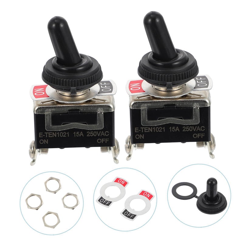 5 Sets Boat Toggle Switch With Protective Caps Off Position For Automotive Marine Use - Image 4