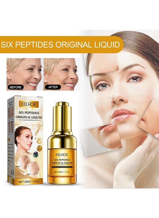 EELHOE - Six Peptides Original Liquid，Hexapeptide Facial Essence Anti-wrinkle Anti-aging Firming Moisturizing Serum Skin Care Pamper Your Skin Keep It Hydrated 30ml - Image 1