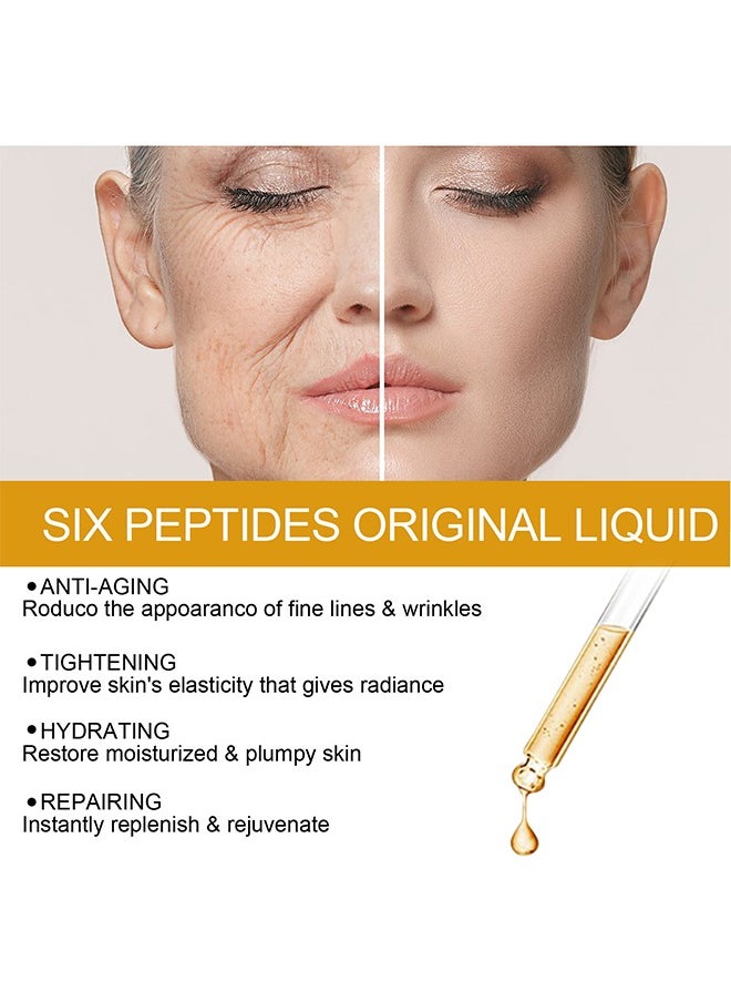 EELHOE - Six Peptides Original Liquid，Hexapeptide Facial Essence Anti-wrinkle Anti-aging Firming Moisturizing Serum Skin Care Pamper Your Skin Keep It Hydrated 30ml - Image 1