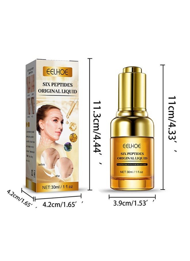 EELHOE - Six Peptides Original Liquid，Hexapeptide Facial Essence Anti-wrinkle Anti-aging Firming Moisturizing Serum Skin Care Pamper Your Skin Keep It Hydrated 30ml - Image 1
