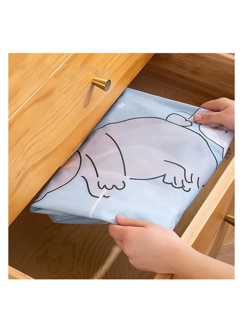 Large Round Foldable Storage Bag with Elastic Drawstring - Waterproof and Perfect for Storing Blankets and Quilts - multi shapes - Image 5