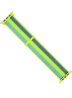 Generic For Apple Watch Series 7 & 8 (45mm) & Apple Watch Ultra (49mm) Nylon Sport Replacement Strap Bands With Adjustable Closure - Multi Green  - Image 2
