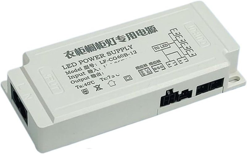60W DC 12V 5A LED Cabinet Light Power Supply Intelligent Induction Driver For Wardrobe Shelf - Image 1