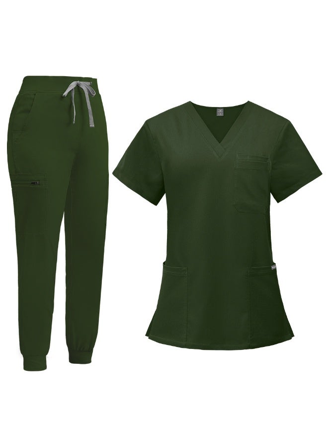 NIBEMINENT Doctor Nurse Work Wear Women  Surgical Gowns Healthcare Nursing Articles High-quality Scrub Sets - Image 1