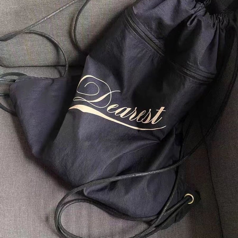 wtaii Korean Drawstring Nylon Laptop Backpack - Image 4