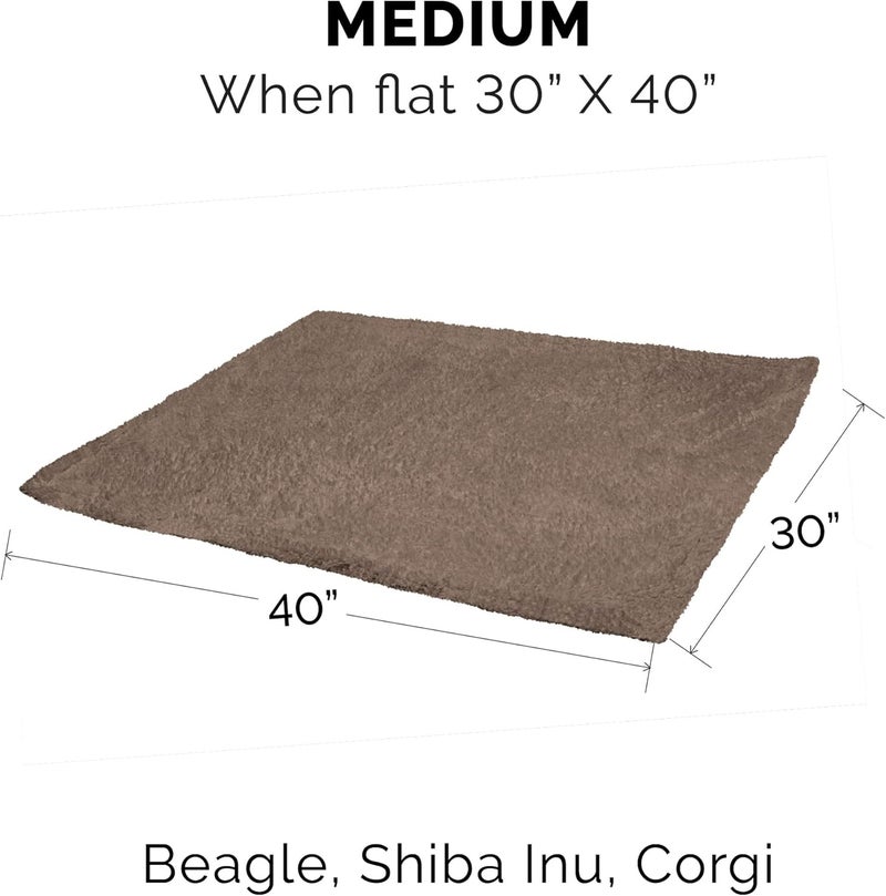 Furhaven Waterproof & Self-Warming Throw Blanket for Dogs & Indoor Cats, Washable & Reflects Body Heat - Soft-Edged Terry & Sherpa Dog Blanket - Espresso, Medium - Image 2