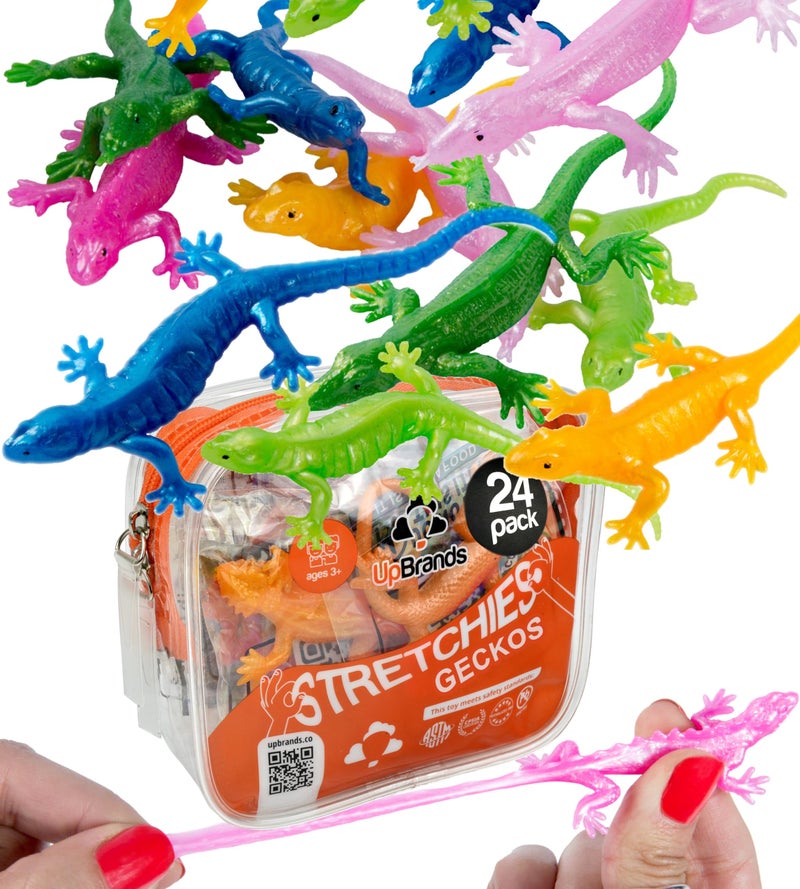 UpBrands Rubber Lizards Toys Bulk Set Kit for Birthday Party Favors for Kids Goodie Bags Easter Egg Basket Stuffers Pinata Filler Students Classroom Prizes 24 Pack - Image 3