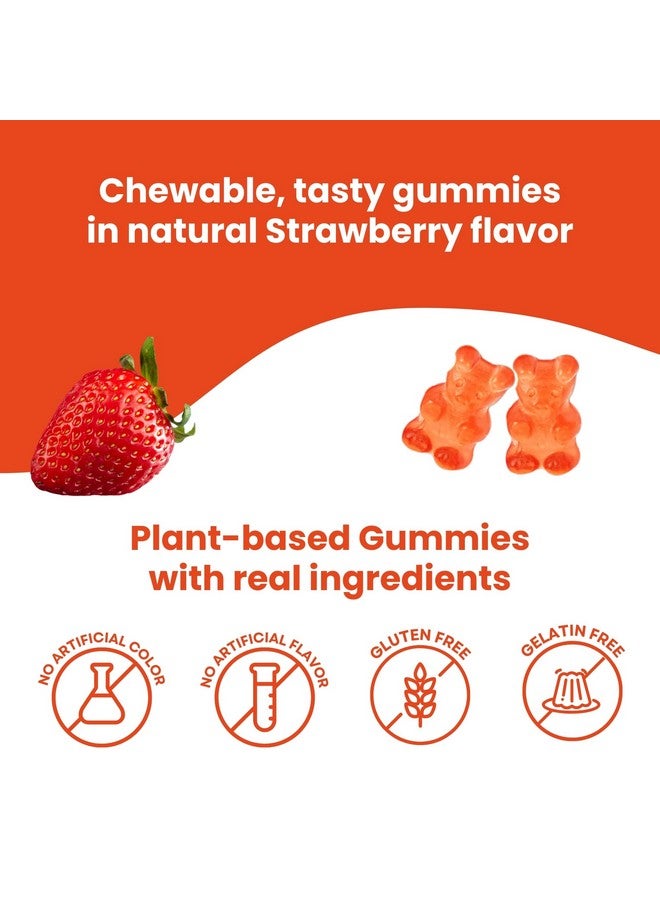 HERBION Naturals Multivitamin Gummies for Kids | Immune Support with Vitamin C, D3, B12, A, E & Zinc | Strawberry Flavor | Gluten Free, Vegan, Chewable Gummy Vitamins | 90 Ct - Image 5