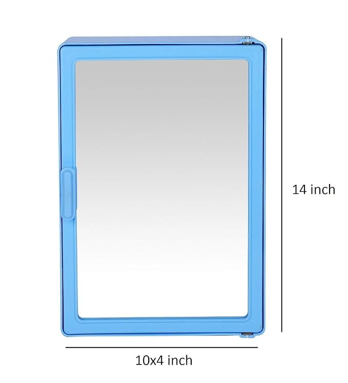 Generic Noble Premium Bathroom Cabinet with Mirror in Glossy Blue 10x14x4  - Image 3