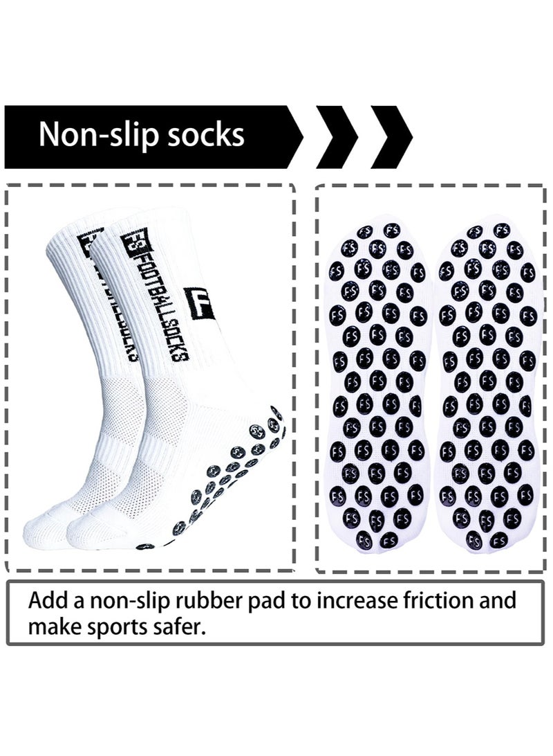 Grip Soccer Socks Anti Slip Non Slip Men's Athletic Socks for Football Basketball Sports - Image 2