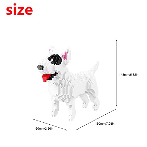Larcele Micro Building Blocks Animal Set DIY Mini 3D Building Toy Bricks797 Pieces KLJM05Bull Terrier - Image 5