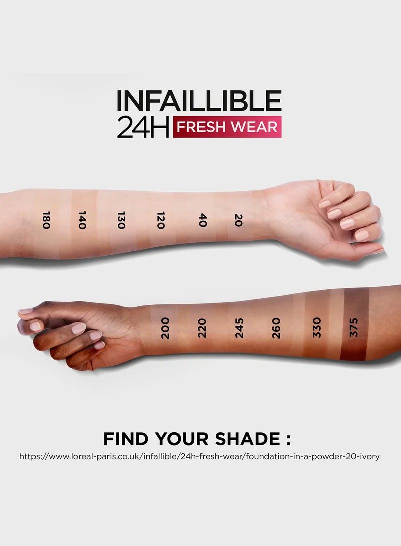L'OREAL PARIS Infaillible 24H Fresh Wear Foundation In A Powder - 40 Cashmere