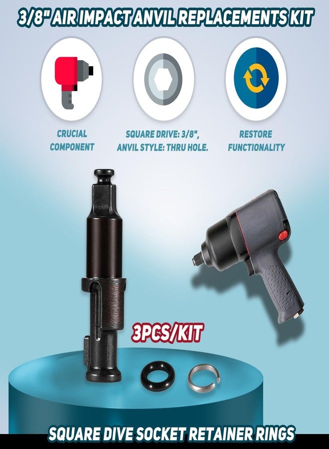 Camoo 3/8" Drive Air Impact Anvil Repair Kit with New O-ring and Retainer, Fit for Ingersoll Rand Air Impact Wrench IR2112, IR2115, IR2115TiMAX Repair Parts - Image 4