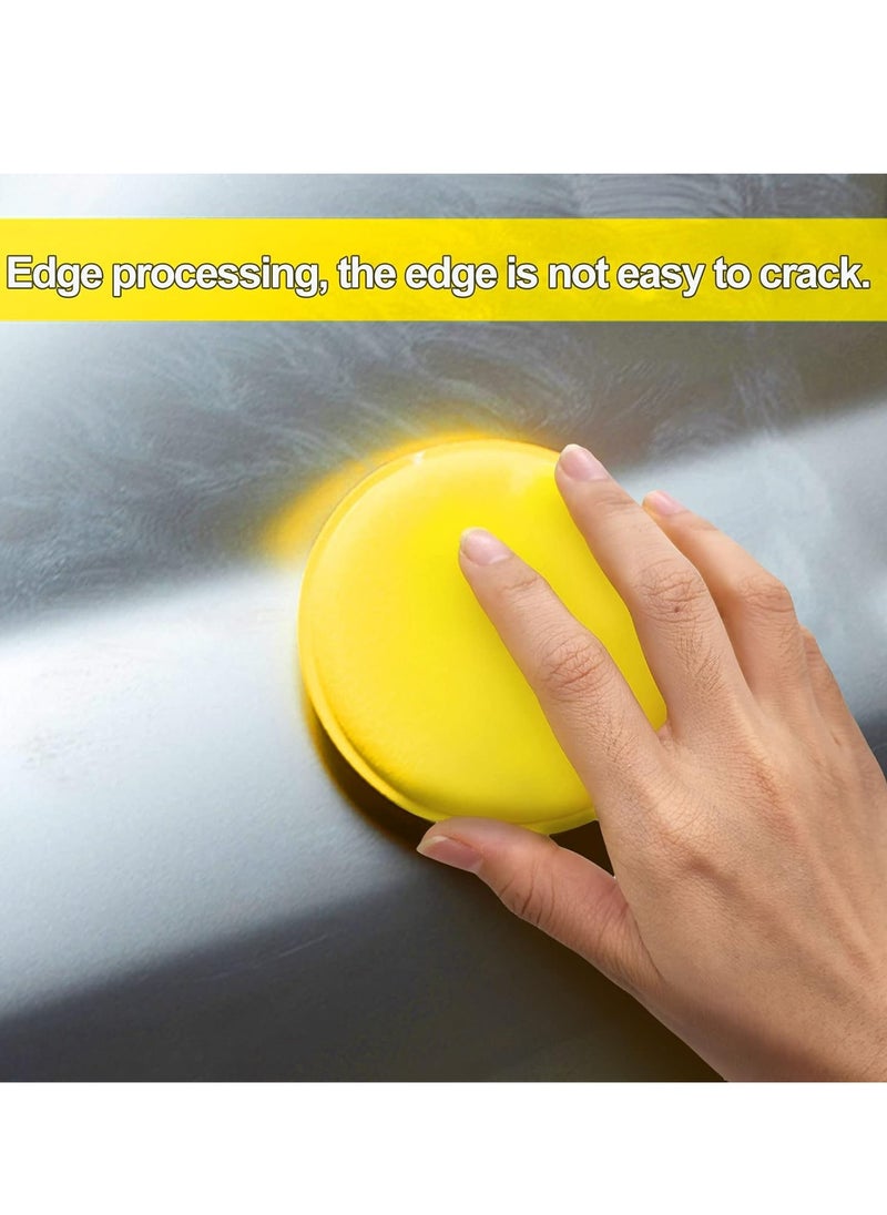 Oasisgalore 12 Pcs 4" Yellow Car Sponge Detailing Pads for Car Wax Application  - Image 2