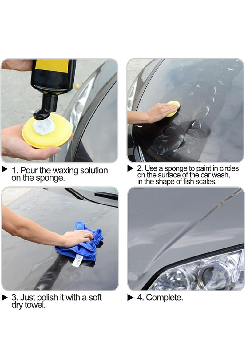 Oasisgalore 12 Pcs 4" Yellow Car Sponge Detailing Pads for Car Wax Application  - Image 3