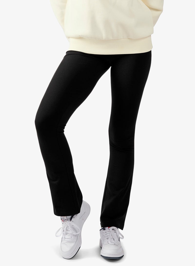 Reebok Tara Small Logo Flared Leggings - Image 1