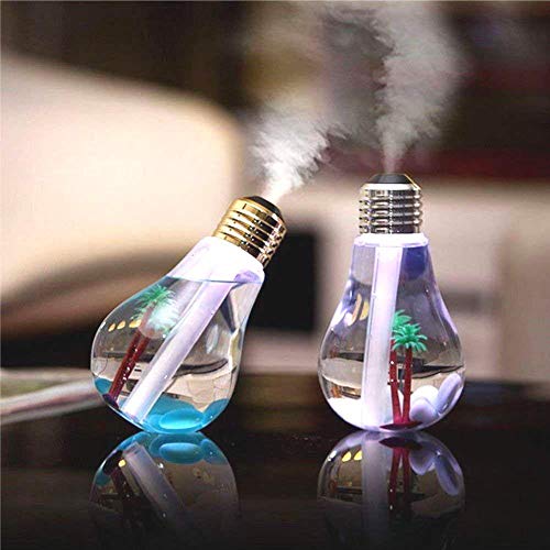 DeoDap Portable Bulb Air Spray Humidifier/Freshner, (Model: 1242_Bulb_Humidifier), Multicolour - Image 1