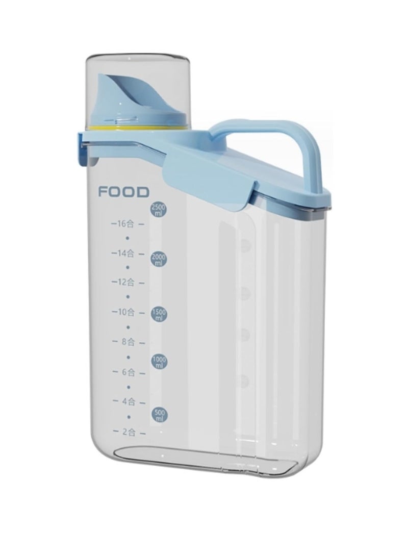 Sealed Pet Food Storage Container, Airtight Plastic Dog Food Storage Bucket With Measuring Cup And Handle Design - Image 1