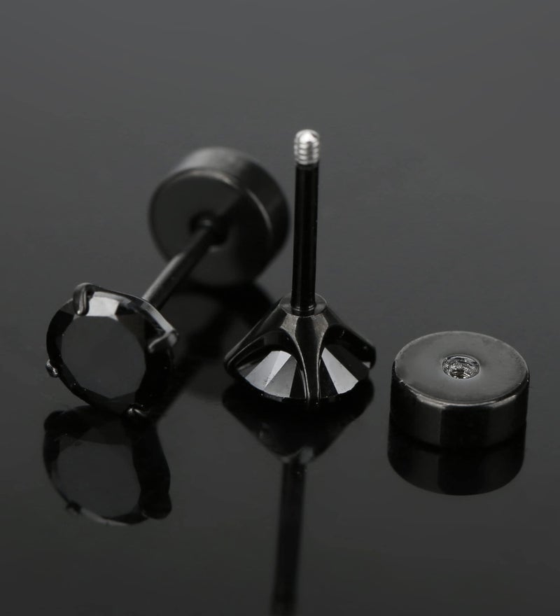 MJust Titanium Earrings for Women Men 20G Flat Back Earrings 2-5MM Cubic Zirconia Hypoallergenic Earrings for Sensitive Ears - Image 3