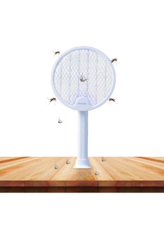 ECARES® Electric Mosquito Swatter, 3 in 1, Vertical, Foldable, Handheld, Auto Zap Mode with Base, Compact Size, UV Light, 3000V, USB Rechargeable, 3 Layers Safety Mesh, For Bugs, Pests. - pzsku/Z88166A85D23F0D0CA8E0Z/45/1750351605/604d8327-a522-4997-bfa5-cbd724fde397