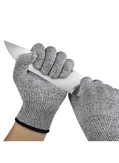 Vrofy Vrofy Cut Resistant Gloves Food Grade Level 5 Protection High Performance Kitchen Work Safety Cutting Gloves for Food Prep Oyster Shucking Fish Fillet Meat Cutting and Wood Carving 1 Pair 