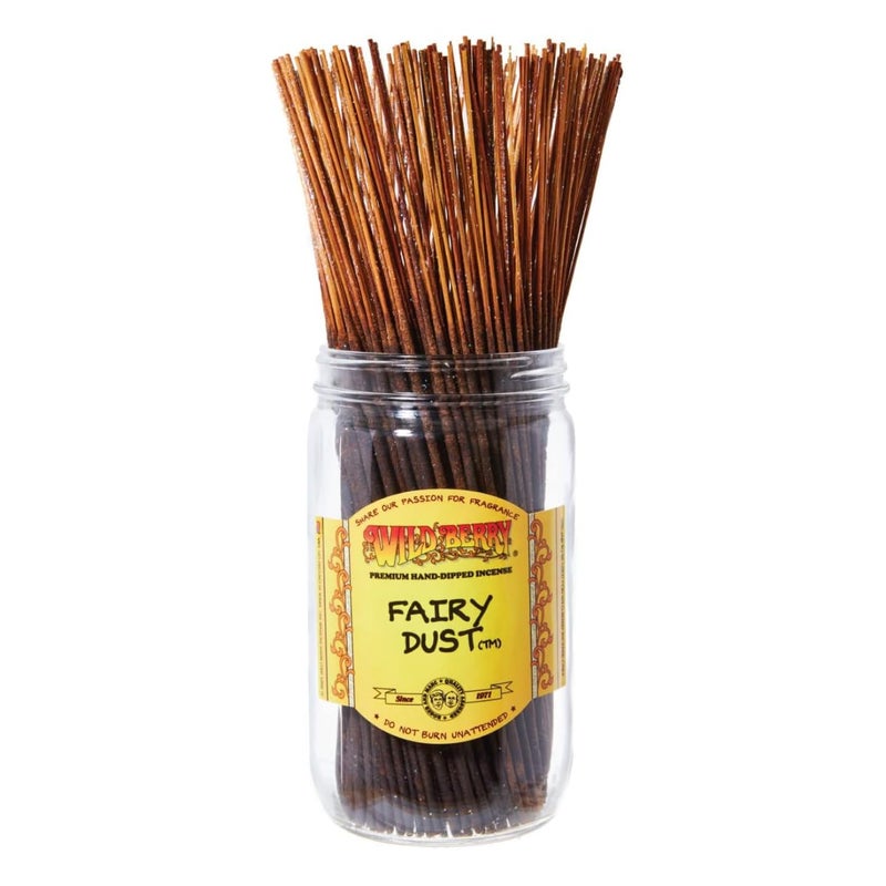 Wild Berry Incense Sticks Fairy Dust Fresh Citrus Scent with Lavender and Musk Hand Dipped in The USA 100 Count