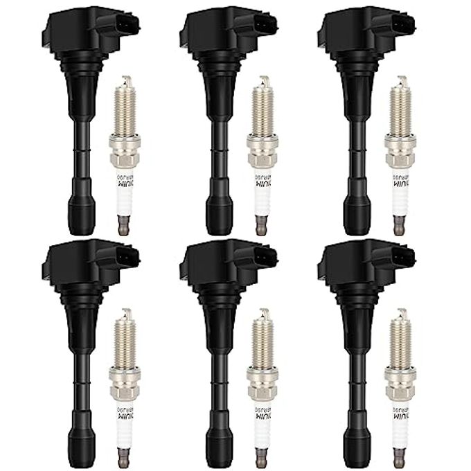 ECCPP UF617 6 ignition coils with 6 iridium Spark Plugs for Nissan for Infiniti 370Z G37 M37 Q50 Q60 Q70 QX50 QX70 V6 3.7L 22448-EY00A UF617 - Image 4
