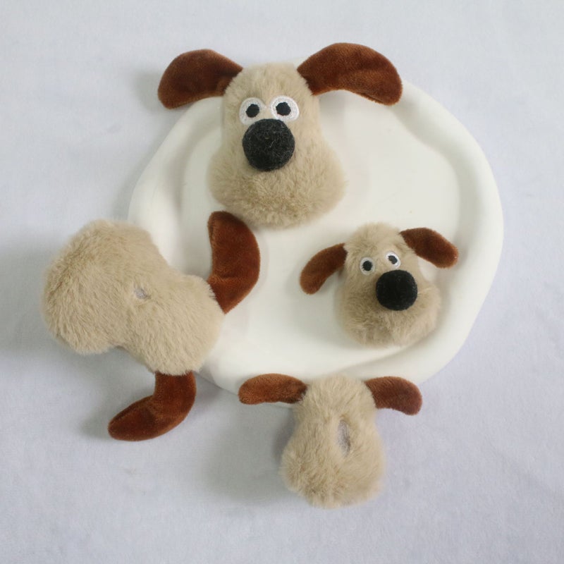 Cartoon Handdog Plush Doll Diy Brooch Keychain Doll Pendant Luggage Shoes Boots Hairpin Scarf Accessories - Image 4