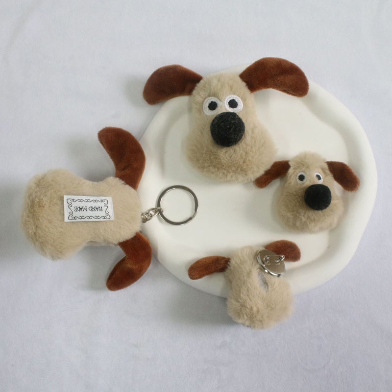 Cartoon Handdog Plush Doll Diy Brooch Keychain Doll Pendant Luggage Shoes Boots Hairpin Scarf Accessories - Image 5