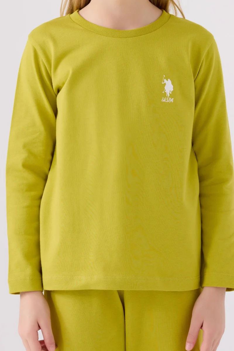 U.S. Polo Assn. Girls Peanut Pajama Set
