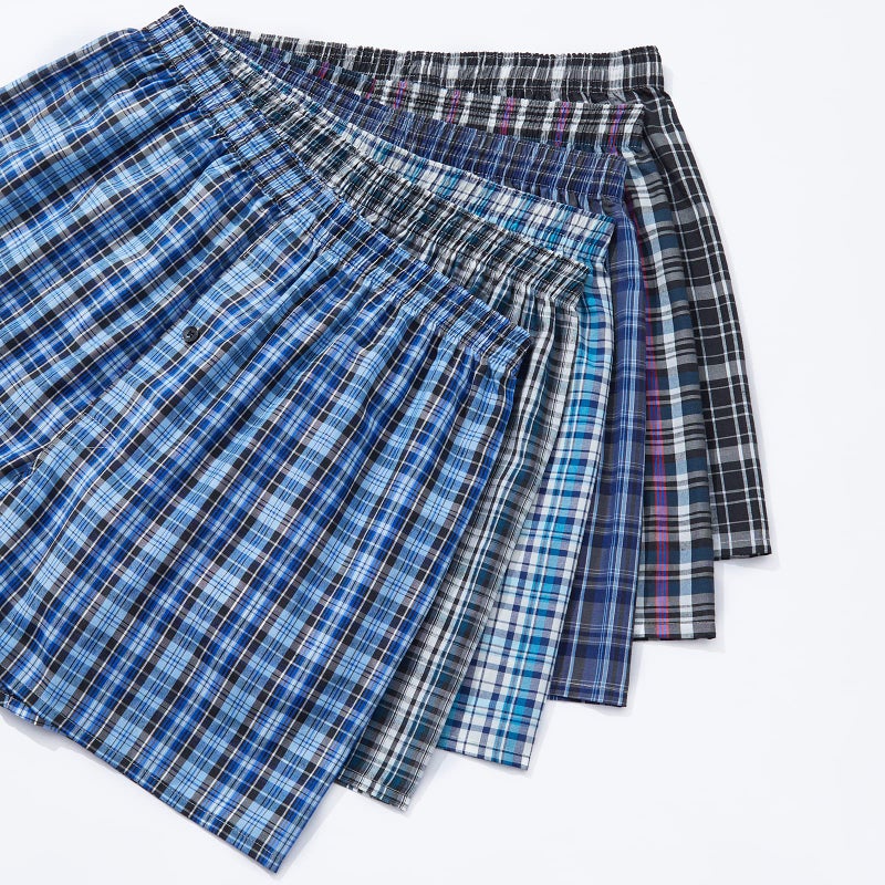 JupiterSecret Men's Underwear Woven Boxers for Men Pack Cotton Boxer Shorts Elastic Waistband - Image 4