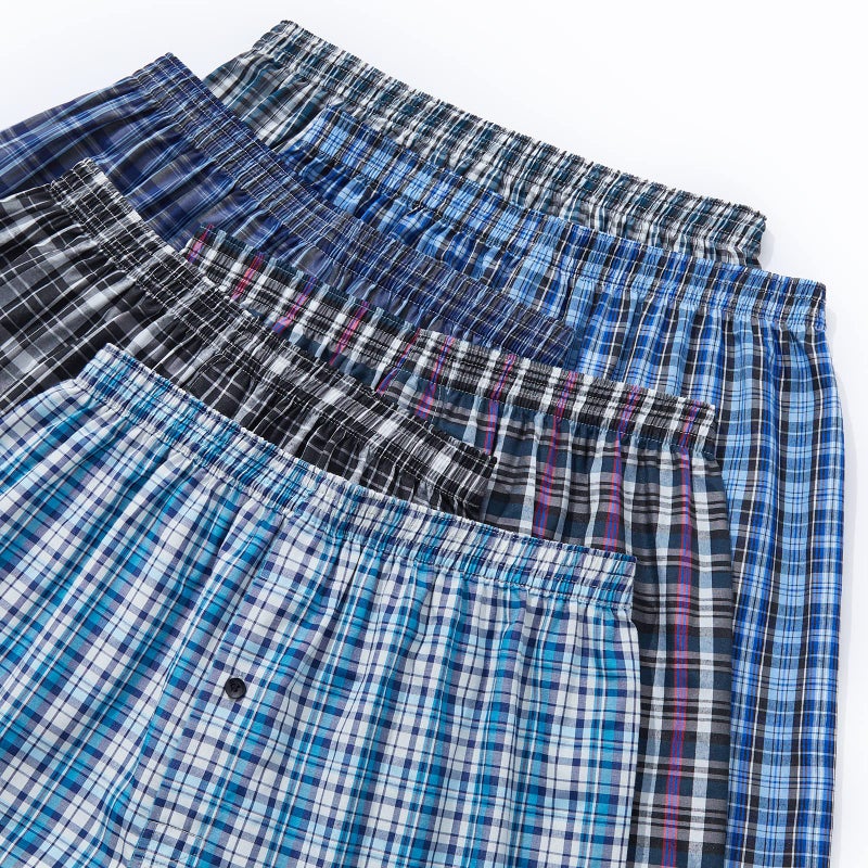 JupiterSecret Men's Underwear Woven Boxers for Men Pack Cotton Boxer Shorts Elastic Waistband - Image 5