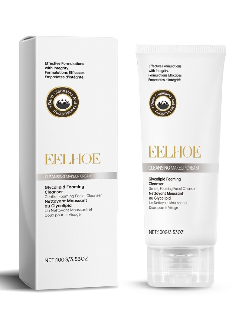 إيلهو منظف رغوي جليكوليبيد للبشرة الدهنية ، رغوة منظف للوجه ، غسول للوجه لجميع أنواع البشرة ، منظف لطيف للوجه للبشرة المعرضة لحب الشباب ، يزيل الشوائب ، ترطيب البشرة المهدئة 100 غرام - Image 1