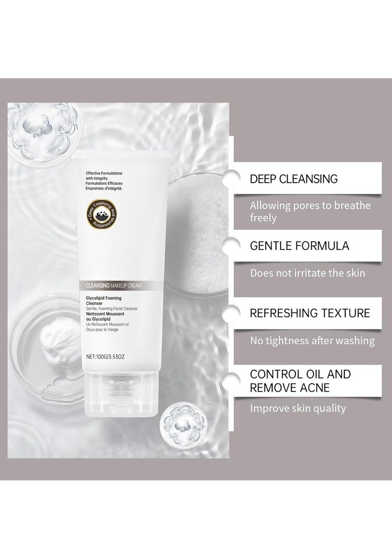 إيلهو منظف رغوي جليكوليبيد للبشرة الدهنية ، رغوة منظف للوجه ، غسول للوجه لجميع أنواع البشرة ، منظف لطيف للوجه للبشرة المعرضة لحب الشباب ، يزيل الشوائب ، ترطيب البشرة المهدئة 100 غرام - Image 5