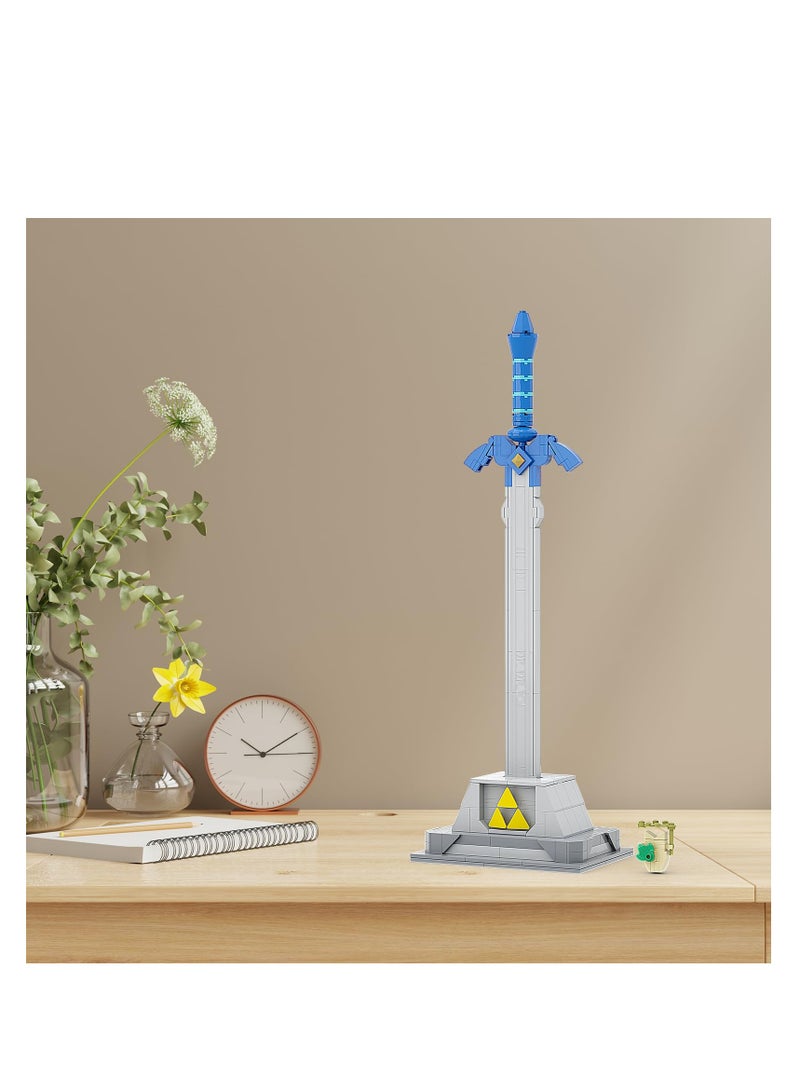 Loquat Master Sword Building Blocks Model Kit, with 3 Luminous Tri-Force and Creative Building Set, Unique Decorations and Building Toys for Child Adult  Festival Valentine's Day Gift(290PCS) - Image 5