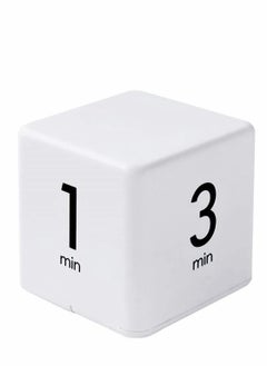 Y&D Cube Timer, Kitchen Timer Child Exercise Gravity Sensor Flip For Time Management And Countdown Settings, Student Learning (1 - 3 5 10 Minutes, White)  - Image 1