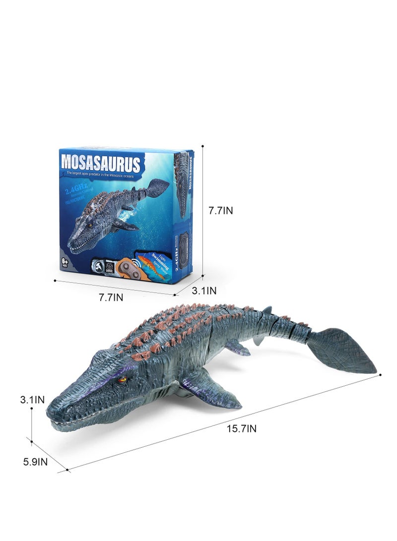 كول بيبي لعبة ديناصور موساصور بتحكم عن بعد من COOLBABY، لعبة غوص ديناصور بتحكم عن بعد، مناسبة للأطفال، رذاذ خفيف، محاكاة عالية لديناصور، مناسبة للأولاد والبنات، ألعاب الاستحمام في حمام السباحة والبحيرات والمحيط - Image 5