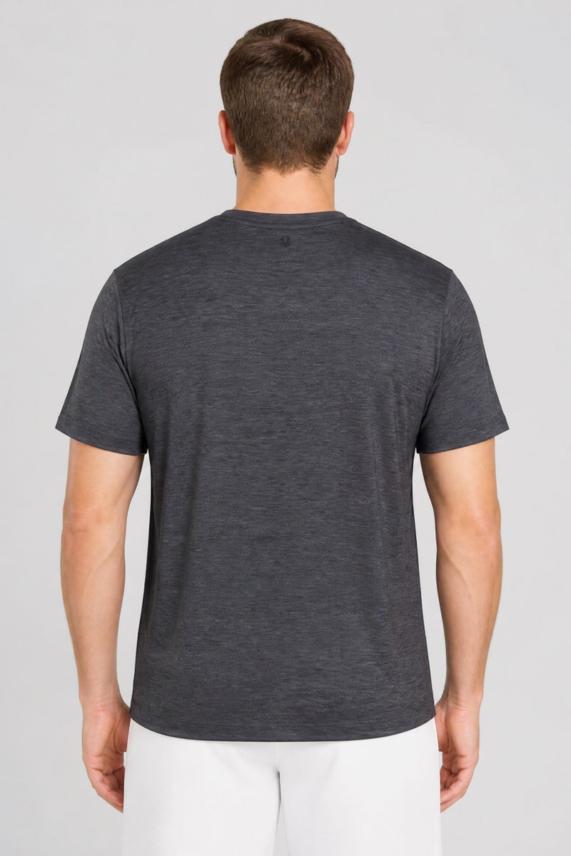 Gaiam Men Slim Fit Short Sleeve Training T-Shirt, Dark Grey - Image 3