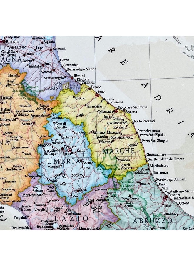 Maps International - - Italy Map - Classic Italy Map Poster - Single Side Laminated - 16.5 X 23.4 Inches - Image 1