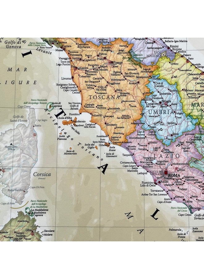 Maps International - - Italy Map - Classic Italy Map Poster - Single Side Laminated - 16.5 X 23.4 Inches - Image 1