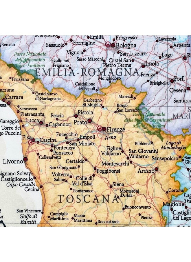 Maps International - - Italy Map - Classic Italy Map Poster - Single Side Laminated - 16.5 X 23.4 Inches - Image 1