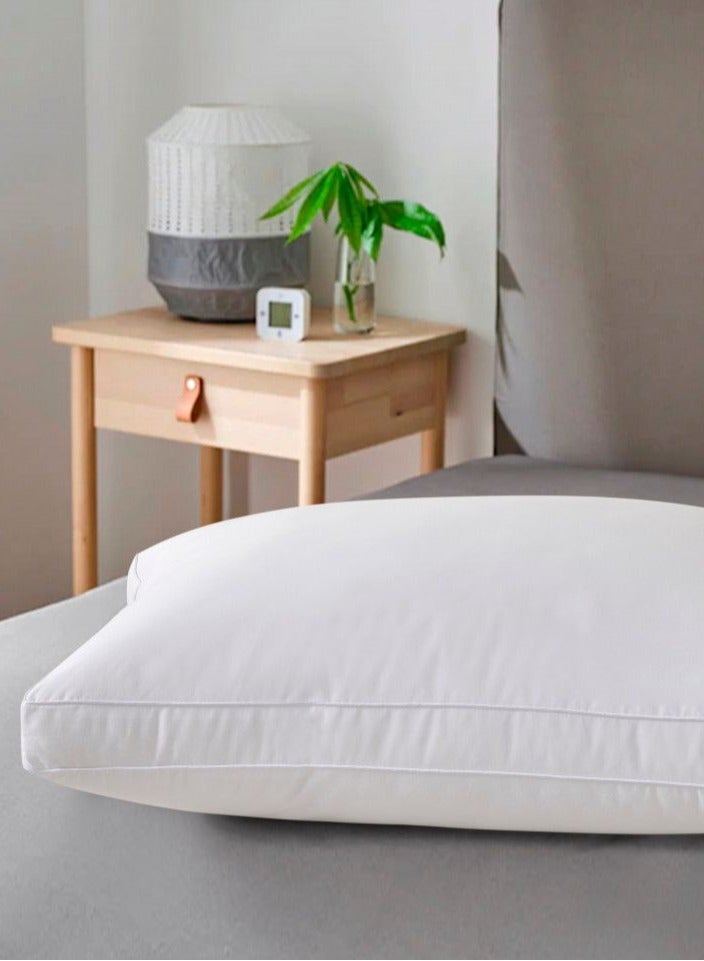 هاوس ون مخدة فندقية لاكشري من القطن 100% - أبيض - 70x50 سم - Image 3