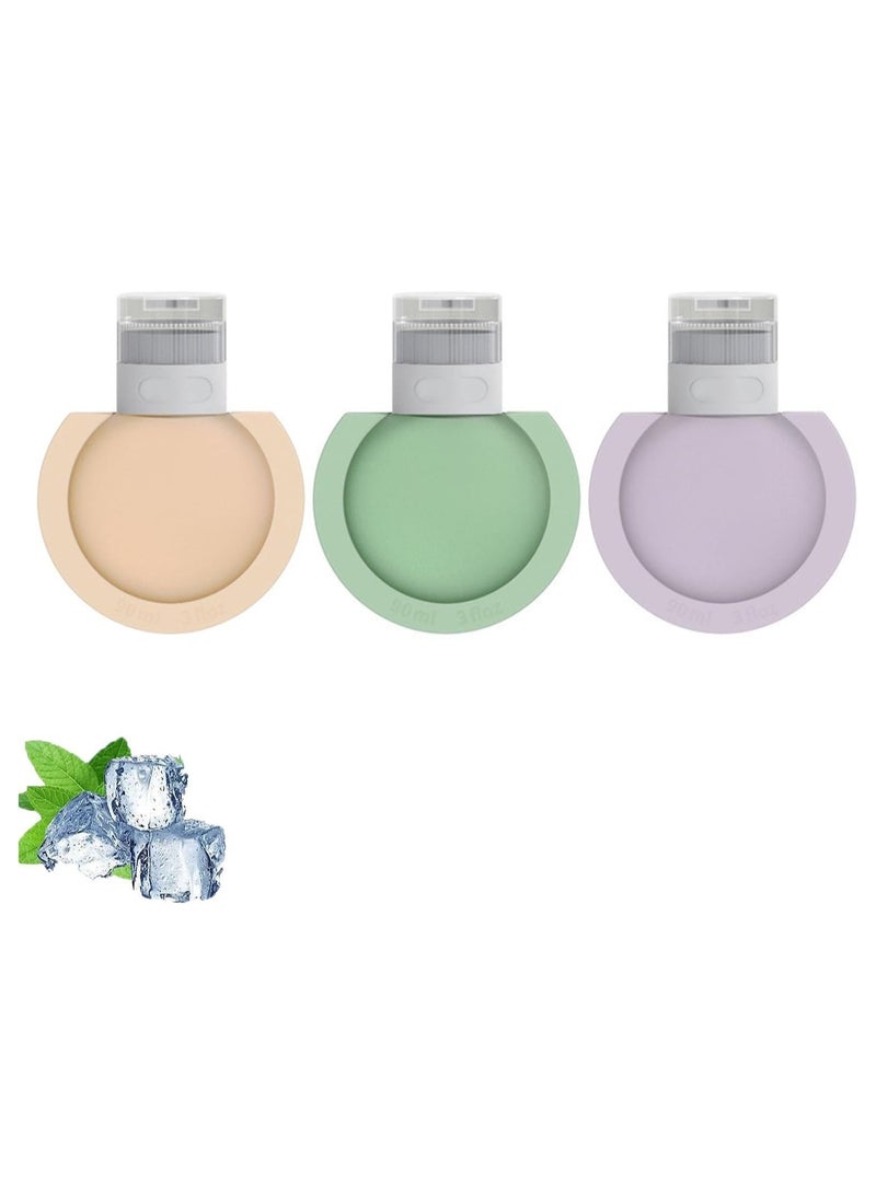 3 Pack Travel Bottles for Toiletries, Tsa Approved, Travel Size Containers, BPA Free Leakproof Refillable Liquid Containers for Shampoo, Body Lotion, Hair Conditioner (Pink+Green+Purple, 90ml) - Image 1