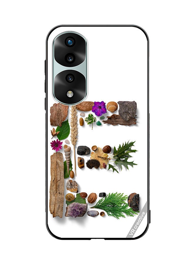 VR CREATIVE Protective Case Cover For Honor 70 Pro plus Alphabet E Design Multicolour - Image 1