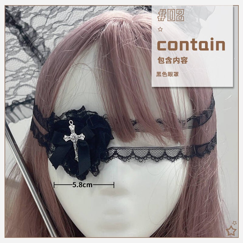 Gothic Cross Fit Dress Lolita Alice dress Dress Lolita Lolita Princess Tutu Dress One black eye patch